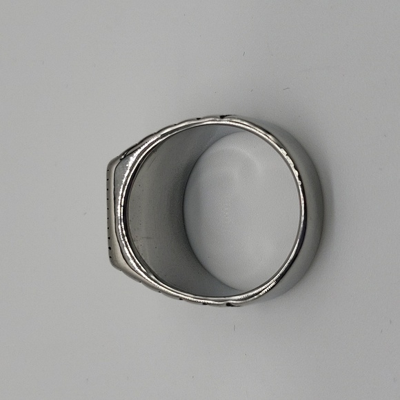 2004- Yellow Cubic Zirconia Handmade Men's Ring Size 9 NWT - Picture 4 of 7